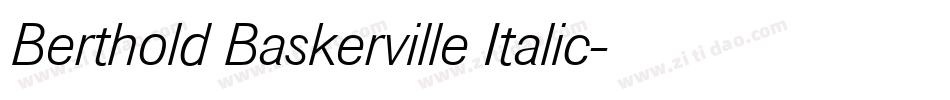 Berthold Baskerville Italic字体转换